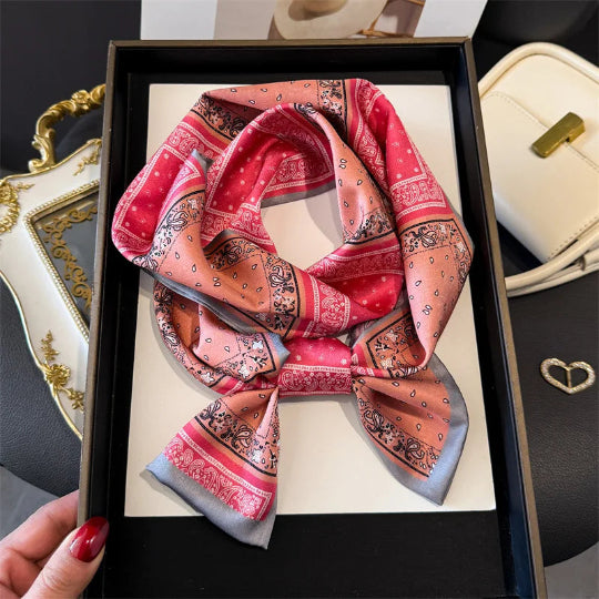 Elegantes Seidenschal-Band – Multifunktionales Accessoire für Haare, Handgelenk & Tasche