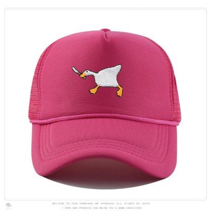 Retro Baseball-Cap mit Enten-Stickerei