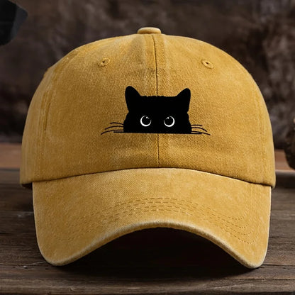 Baseball Cap mit Katzenmotiv – Verstellbar, Unisex, lässiger Sonnenschutz für Alltag & Outdoor