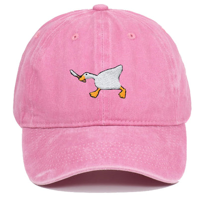 Retro Baseball-Cap mit Enten-Stickerei