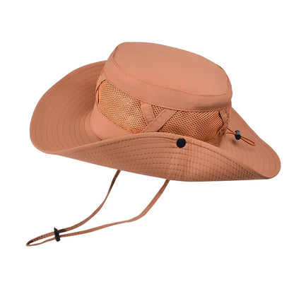 Sonnenhut mit breiter Krempe – Atmungsaktiv, UV-Schutz für Outdoor, Angeln & Wandern
