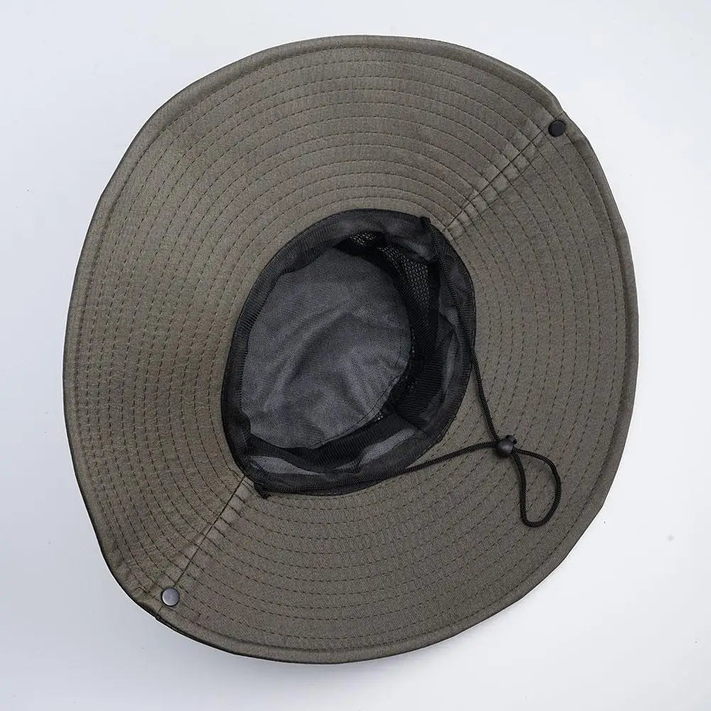 Großer Sonnenhut mit Mesh – UV-Schutz, atmungsaktiv, breite Krempe für Outdoor, Angeln & Strand