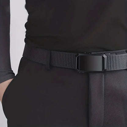 Herren Gürtel mit Automatikverschluss – Robuster Canvas Gürtel – Verstellbar für Alltag, Arbeit & Outdoor