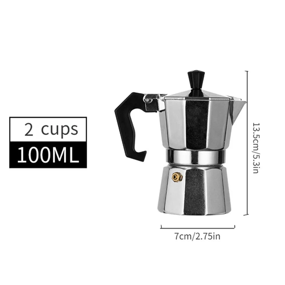 Mokka Kanne Aluminium – 0,6L Espresso Kocher, Italienischer Kaffeekocher für Camping & Zuhause