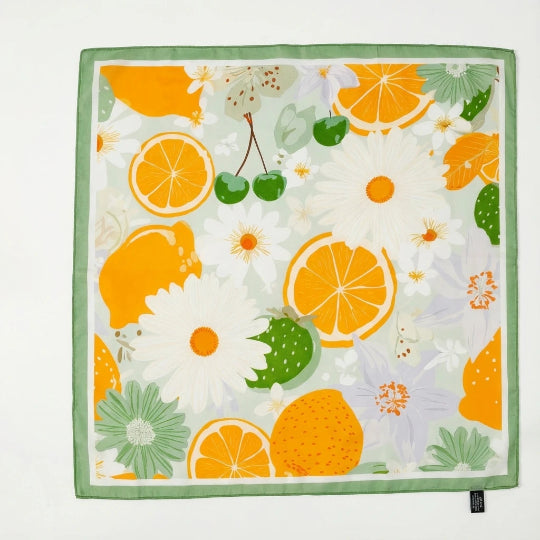 Elegantes 70×70 cm Seidenschal-Tuch – Multifunktionales Accessoire für Haare, Tasche & Hals