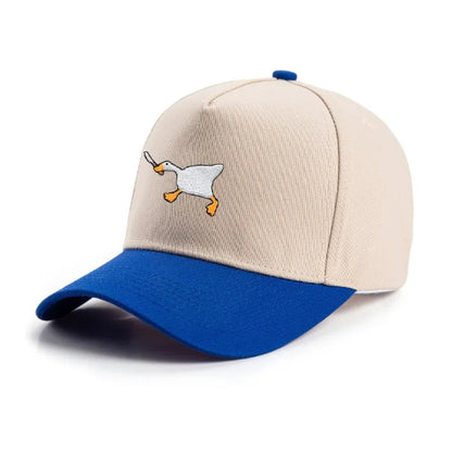 Retro Baseball-Cap mit Enten-Stickerei