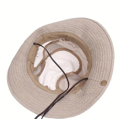 Atmungsaktiver Fischerhut mit Mesh – UV-Schutz, verstellbar für Outdoor, Angeln & Strand