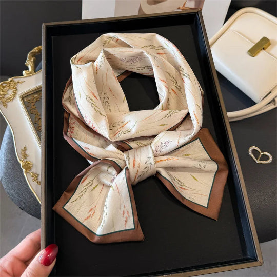 Elegantes Seidenschal-Band – Multifunktionales Accessoire für Haare, Handgelenk & Tasche