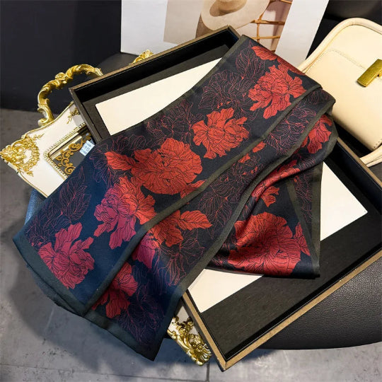 Elegantes Seidenschal-Band – Multifunktionales Accessoire für Haare, Handgelenk & Tasche