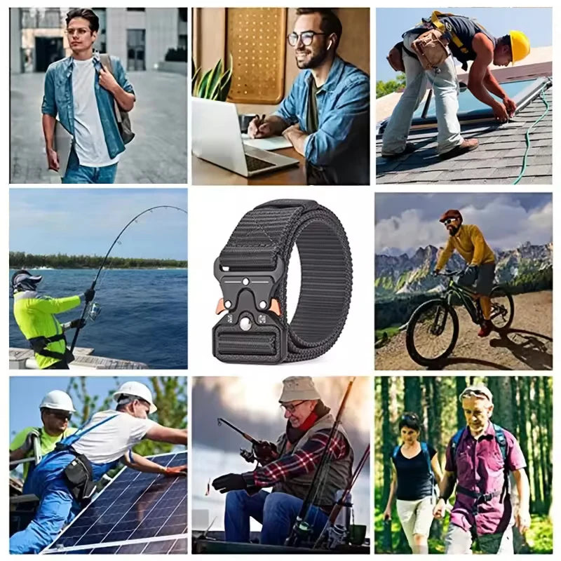 Taktischer Gürtel – Robust, Verstellbar & Unisex – Canvas Gürtel für Alltag, Jeans & Outdoor (1 oder 2 Stück)