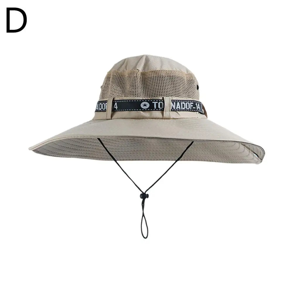 Großer Sonnenhut mit Mesh – UV-Schutz, atmungsaktiv, breite Krempe für Outdoor, Angeln & Strand