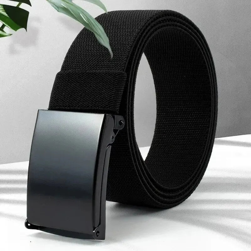 Elastischer Herren Gürtel – Robuster Nylon Gürtel mit Metallschnalle – Verstellbar für Alltag & Outdoor
