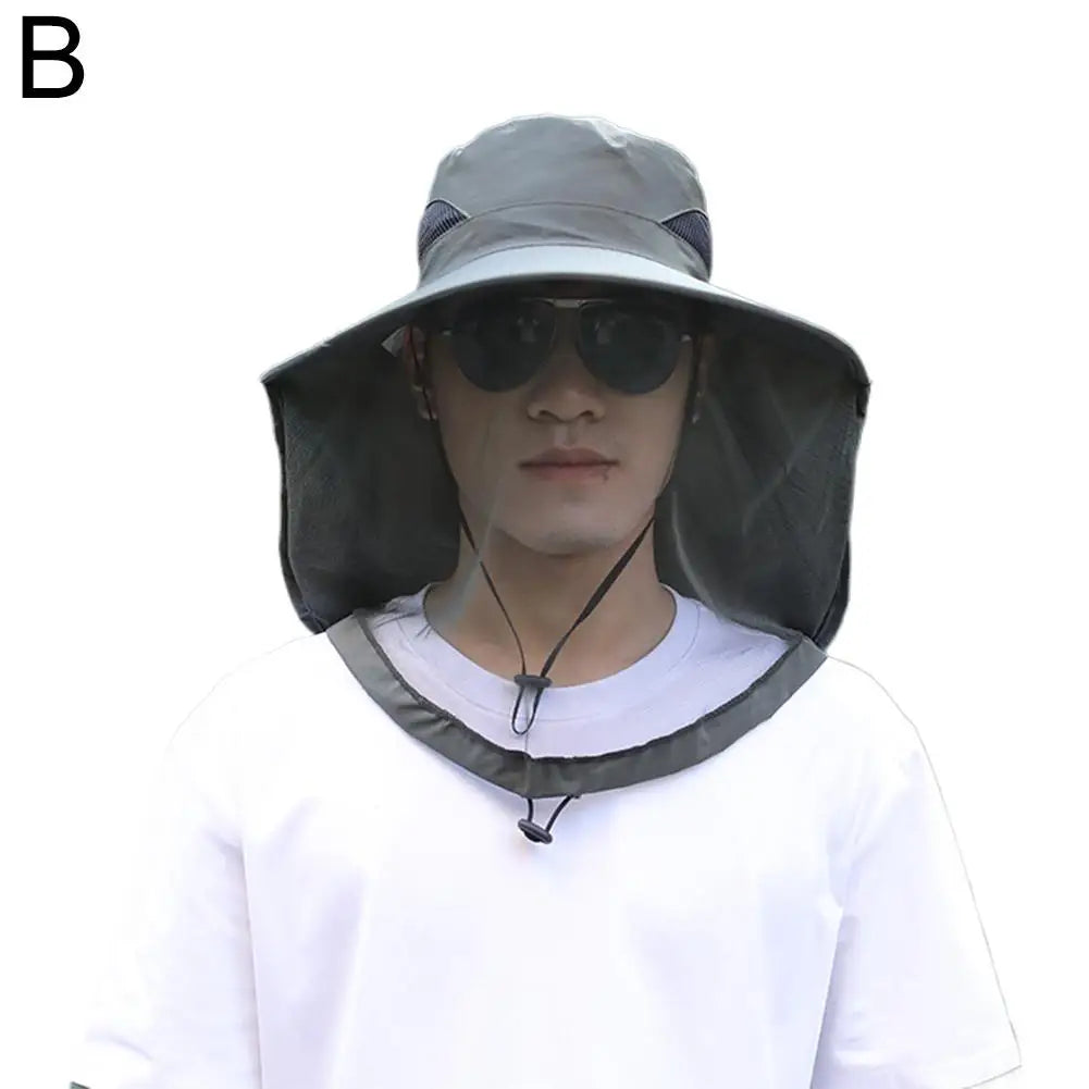Faltbarer Mückenhut mit Netz – UV-Schutz, Insektenschutz, breite Krempe für Outdoor, Angeln & Camping