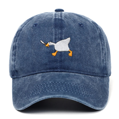 Retro Baseball-Cap mit Enten-Stickerei