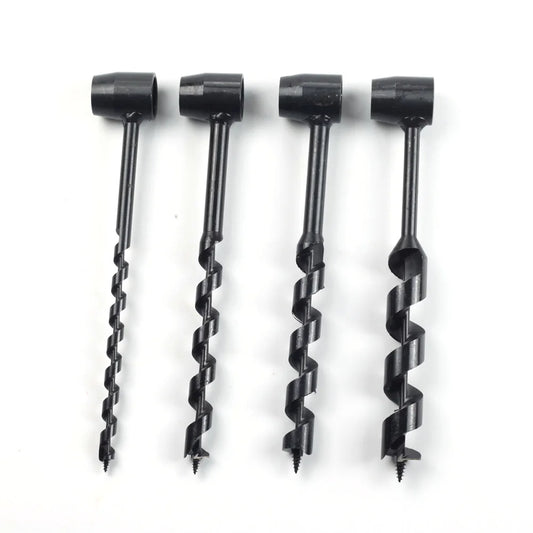 Bushcraft Handbohrer aus Carbonstahl – Robuster Survival Holzbohrer – Manuelle Auger Drill für Camping, Outdoor & Holzarbeiten