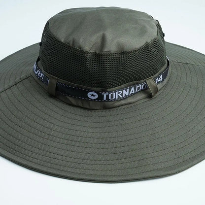 Großer Sonnenhut mit Mesh – UV-Schutz, atmungsaktiv, breite Krempe für Outdoor, Angeln & Strand