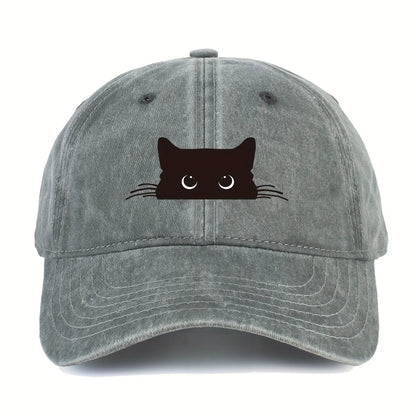 Baseball Cap mit Katzenmotiv – Verstellbar, Unisex, lässiger Sonnenschutz für Alltag & Outdoor