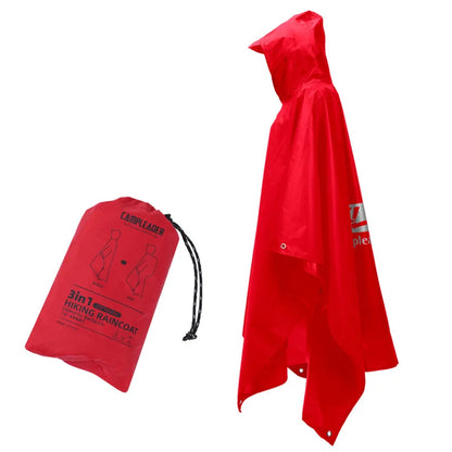 3-in-1 Outdoor Regenponcho – Wasserdicht, Multifunktional als Regenmantel, Zelt & Schutzplane – Ultraleicht & Kompakt für Camping, Wandern & Reisen