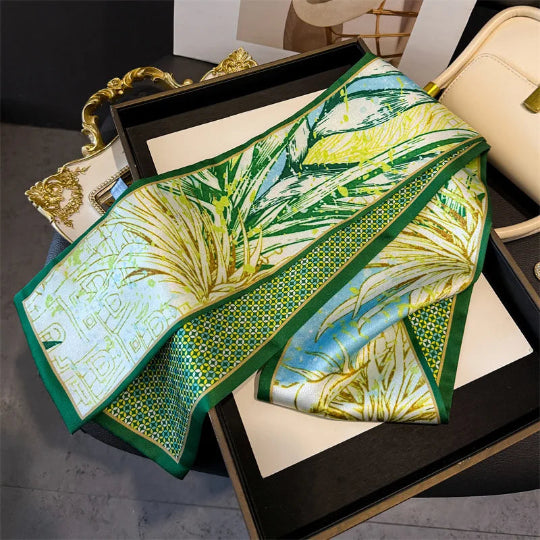 Elegantes Seidenschal-Band – Multifunktionales Accessoire für Haare, Handgelenk & Tasche