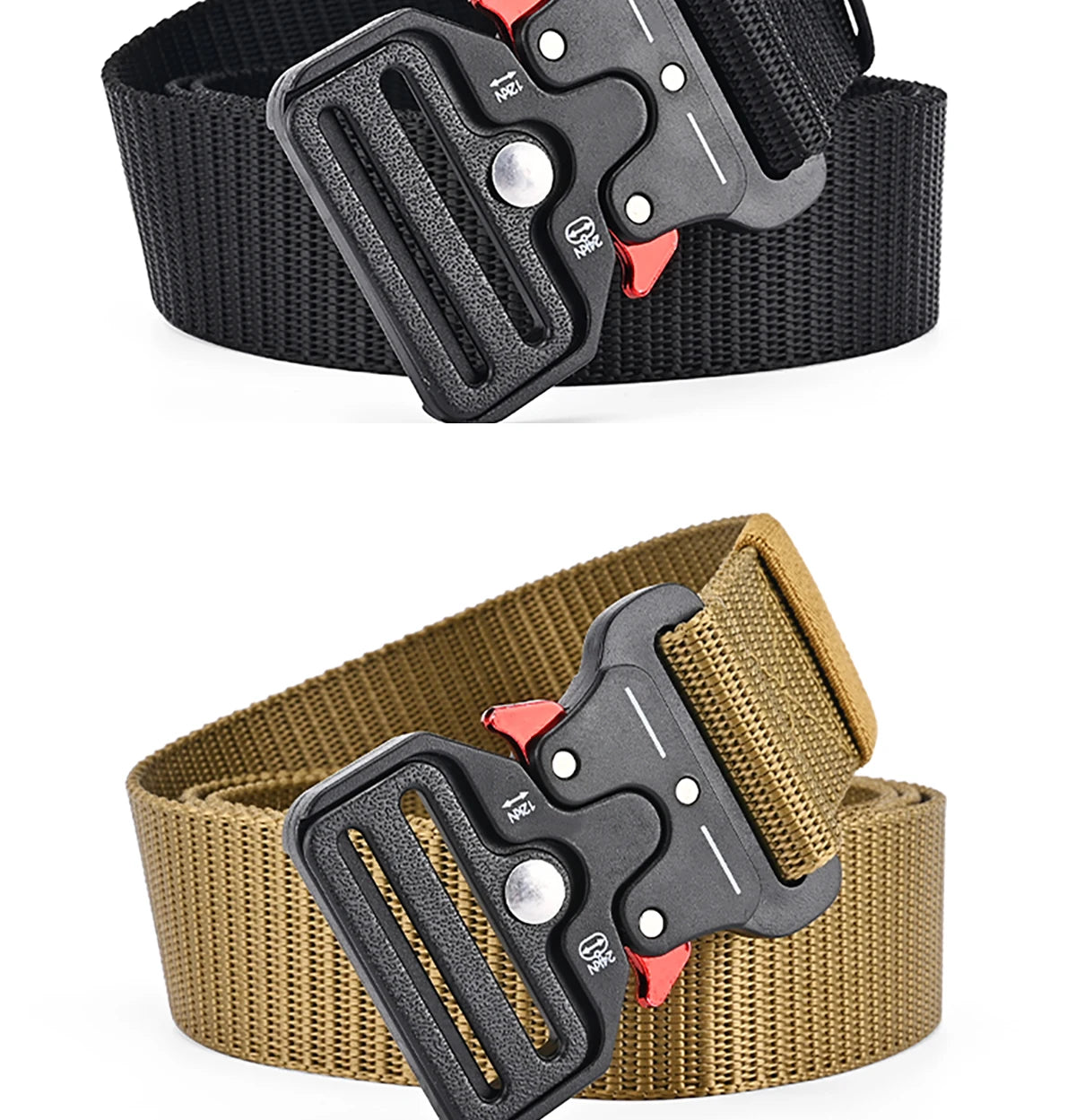 Taktischer Gürtel – Robust, Verstellbar & Unisex – Canvas Gürtel für Alltag, Jeans & Outdoor (1 oder 2 Stück)