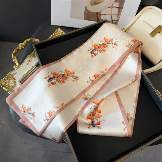 Elegantes Seidenschal-Band – Multifunktionales Accessoire für Haare, Handgelenk & Tasche