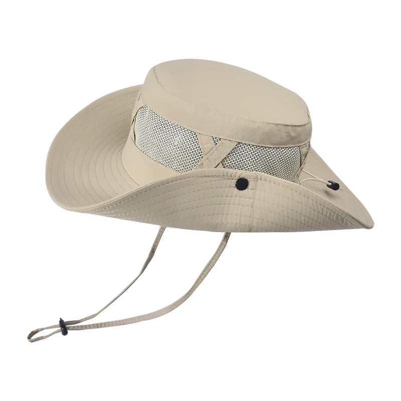 Sonnenhut mit breiter Krempe – Atmungsaktiv, UV-Schutz für Outdoor, Angeln & Wandern