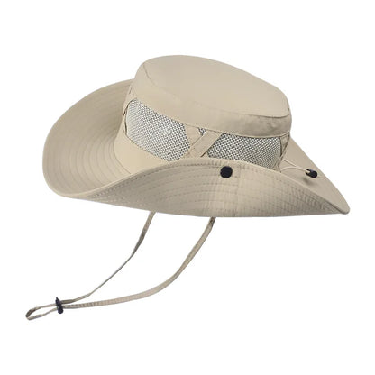 Sonnenhut mit breiter Krempe – Atmungsaktiv, UV-Schutz für Outdoor, Angeln & Wandern