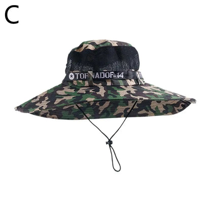 Großer Sonnenhut mit Mesh – UV-Schutz, atmungsaktiv, breite Krempe für Outdoor, Angeln & Strand