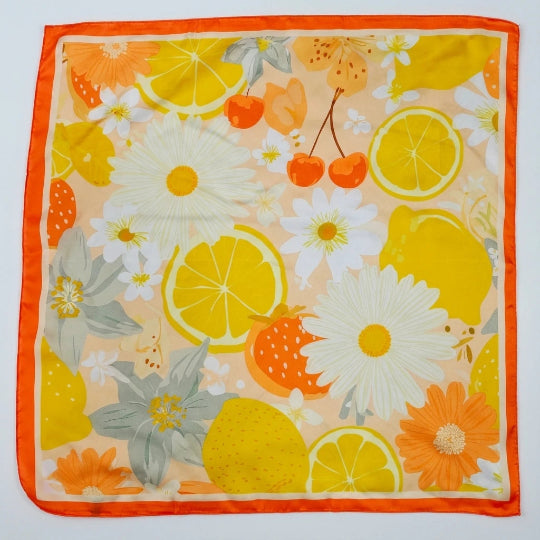 Elegantes 70×70 cm Seidenschal-Tuch – Multifunktionales Accessoire für Haare, Tasche & Hals