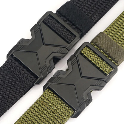 Herren Gürtel 125 cm – Leicht, Atmungsaktiv & Verstellbar – Robuster Nylon Canvas Gürtel für Alltag & Freizeit