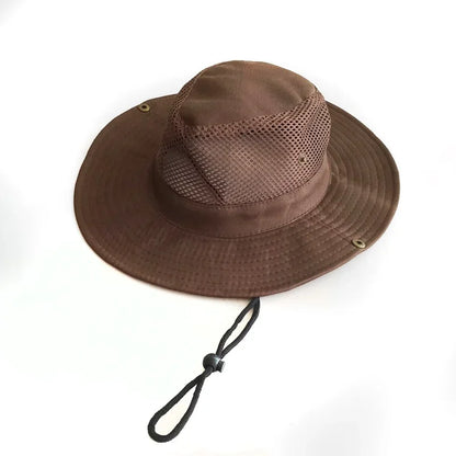 Mesh Fischerhut Sommer – Atmungsaktiv, UV-Schutz, breite Krempe für Outdoor & Angeln