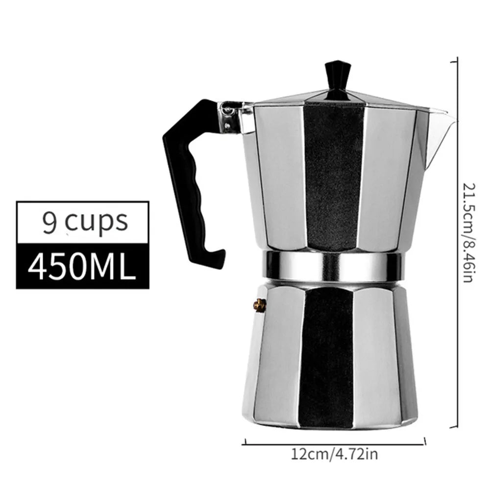 Mokka Kanne Aluminium – 0,6L Espresso Kocher, Italienischer Kaffeekocher für Camping & Zuhause