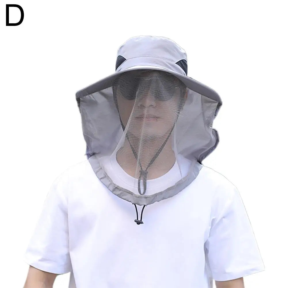 Faltbarer Mückenhut mit Netz – UV-Schutz, Insektenschutz, breite Krempe für Outdoor, Angeln & Camping
