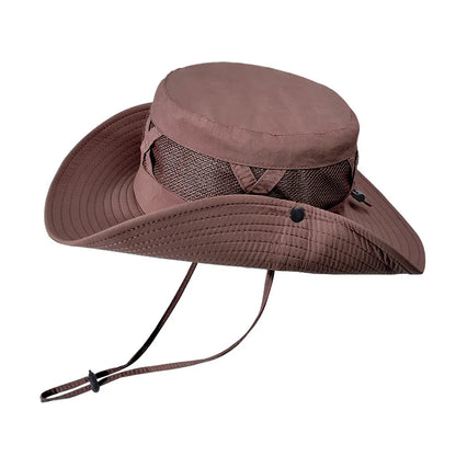 Sonnenhut mit breiter Krempe – Atmungsaktiv, UV-Schutz für Outdoor, Angeln & Wandern