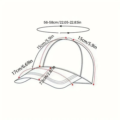 Baseball Cap mit Katzenmotiv – Verstellbar, Unisex, lässiger Sonnenschutz für Alltag & Outdoor