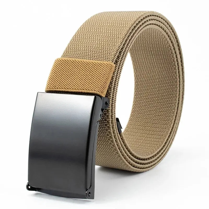 Elastischer Herren Gürtel – Robuster Nylon Gürtel mit Metallschnalle – Verstellbar für Alltag & Outdoor