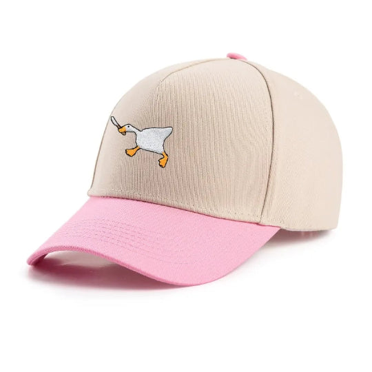 Retro Baseball-Cap mit Enten-Stickerei