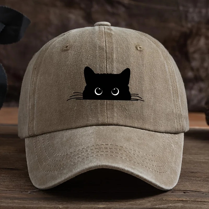 Baseball Cap mit Katzenmotiv – Verstellbar, Unisex, lässiger Sonnenschutz für Alltag & Outdoor