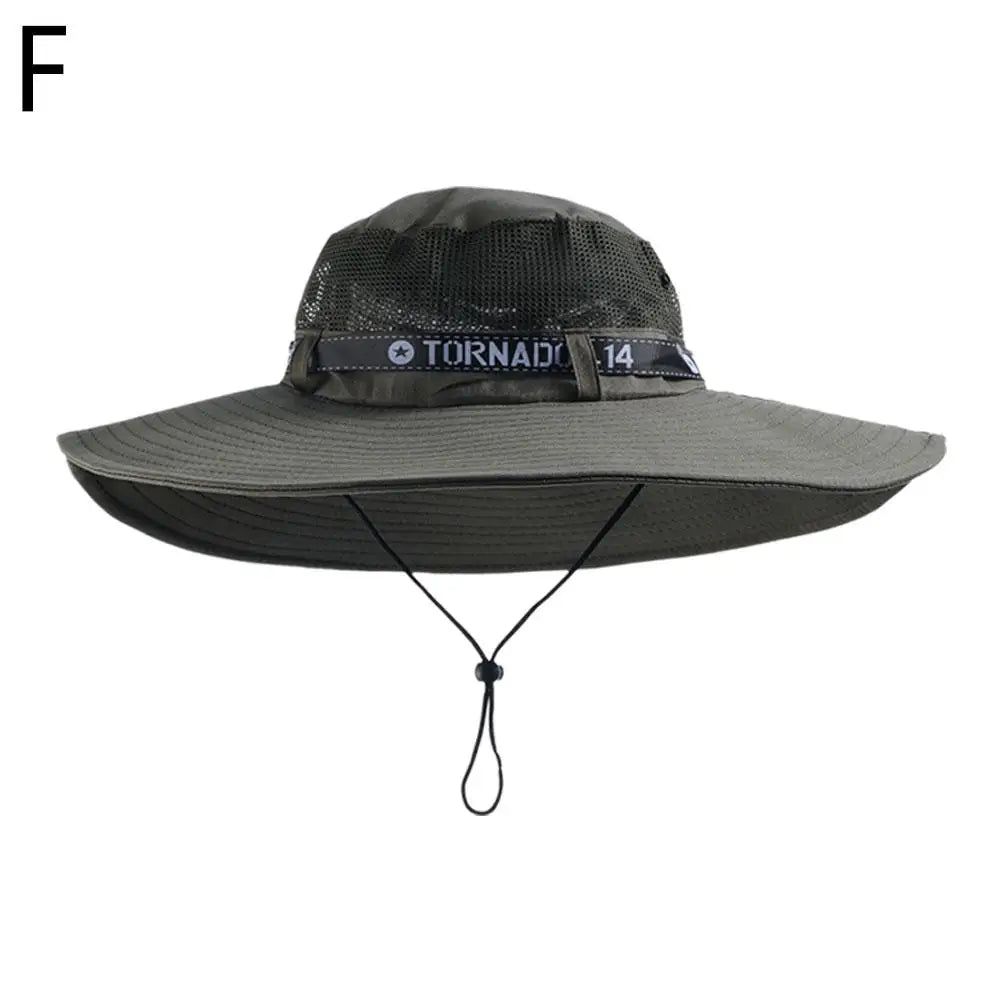 Großer Sonnenhut mit Mesh – UV-Schutz, atmungsaktiv, breite Krempe für Outdoor, Angeln & Strand