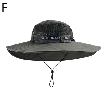 Großer Sonnenhut mit Mesh – UV-Schutz, atmungsaktiv, breite Krempe für Outdoor, Angeln & Strand