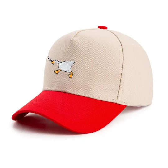 Retro Baseball-Cap mit Enten-Stickerei