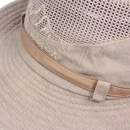 Atmungsaktiver Fischerhut mit Mesh – UV-Schutz, verstellbar für Outdoor, Angeln & Strand
