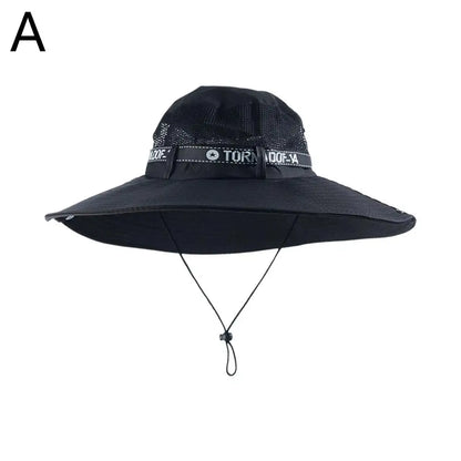 Großer Sonnenhut mit Mesh – UV-Schutz, atmungsaktiv, breite Krempe für Outdoor, Angeln & Strand