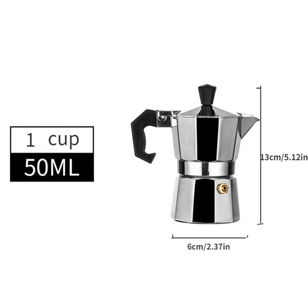 Mokka Kanne Aluminium – 0,6L Espresso Kocher, Italienischer Kaffeekocher für Camping & Zuhause