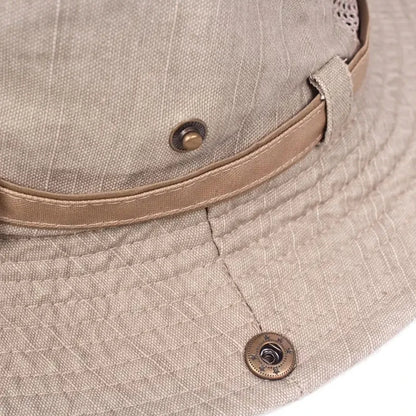 Atmungsaktiver Fischerhut mit Mesh – UV-Schutz, verstellbar für Outdoor, Angeln & Strand