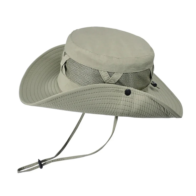 Sonnenhut mit breiter Krempe – Atmungsaktiv, UV-Schutz für Outdoor, Angeln & Wandern