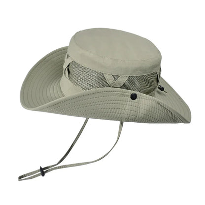 Sonnenhut mit breiter Krempe – Atmungsaktiv, UV-Schutz für Outdoor, Angeln & Wandern