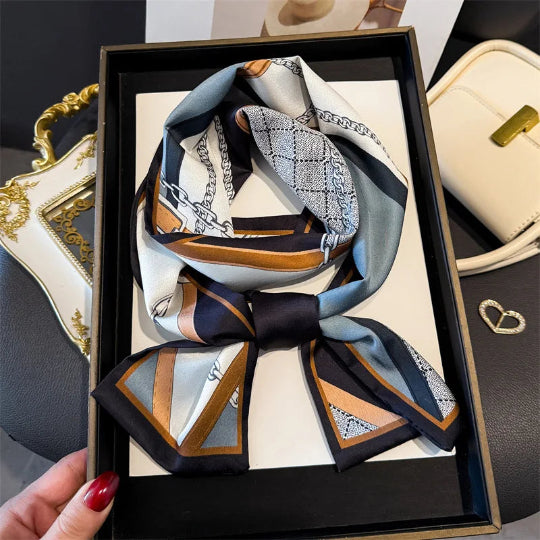 Elegantes Seidenschal-Band – Multifunktionales Accessoire für Haare, Handgelenk & Tasche