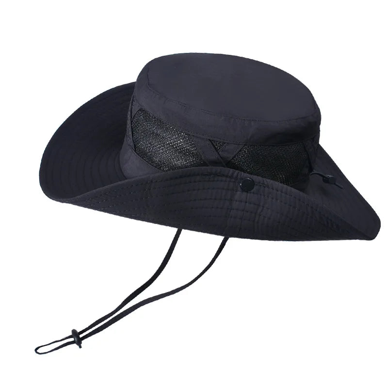 Sonnenhut mit breiter Krempe – Atmungsaktiv, UV-Schutz für Outdoor, Angeln & Wandern