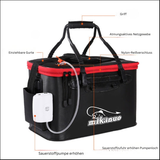 Faltbarer Angel-Eimer aus EVA – Robuste Köder- & Fischbox, wasserdicht & platzsparend für Outdoor & Camping
